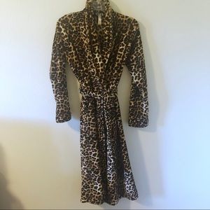 Plush Leopard Bathrobe